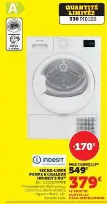 Hyper U Sèche-linge Indesit 9 kg offre