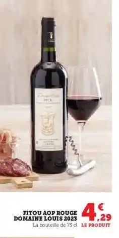 Hyper U FITOU AOP ROUGE DOMAINE LOUIS 2023 offre