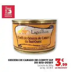 Hyper U GESIERS DE CANARD EN CONFIT IGP DU SUD-OUEST offre