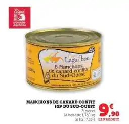 Hyper U MANCHONS DE CANARD CONFIT IGP DU SUD-OUEST offre