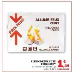 Super U ALLUME-FEUX CUBE offre