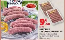 Hyper U SAUCISSE LES GORRONNAISES offre