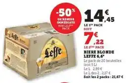 Super U Biere Blonde Leffe 6.6° offre