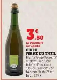 Hyper U CIDRE FERME DU THEIL offre