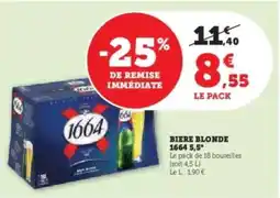 Super U BIERE BLONDE 1664 5,5° offre