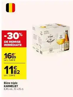 Carrefour Bière triple offre