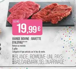 Match Viande Bovine : Bavette d'Aloyau offre