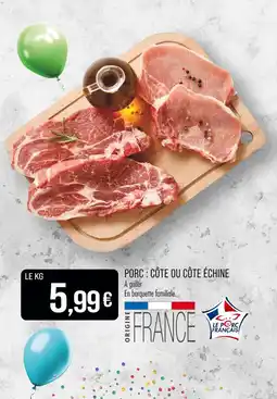 Match Porc : côte ou côte échine offre