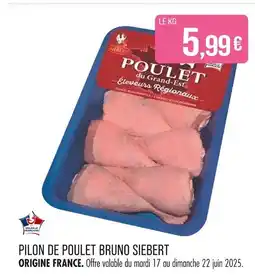 Match BRUNO SIEBERT Pilon de Poulet du Grand-Est offre