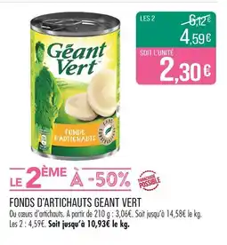 Match GEANT VERT Fonds d’artichauts offre