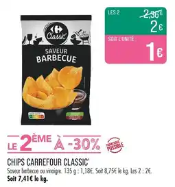 Match CARREFOUR CLASSIC’ Chips saveur barbecue offre