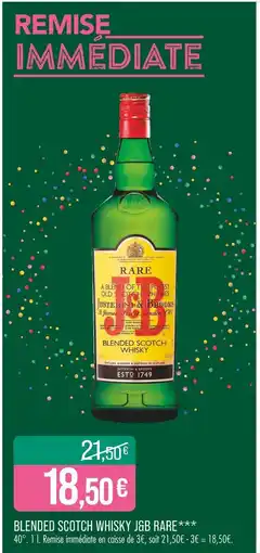 Match J&B Blended scotch whisky rare offre