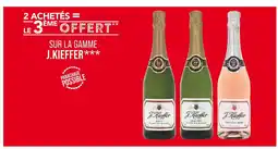 Match 2 achetés = le 3ème offert sur la gamme J.Kieffer offre
