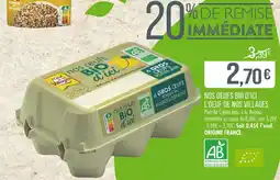 Match NOS OEUFS BIO D’ICI L'oeuf de nos villages offre