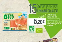 Match CARREFOUR BIO Saumon fumé offre