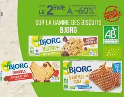 Match BJORG LE 2ÈME À -60% SUR LA GAMME DES BISCUITS BJORG offre
