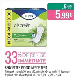 Match TENA Serviettes incontinence offre