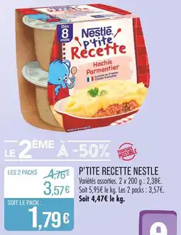 Match NESTLÉ P'tite Recette Hachis Parmentier offre