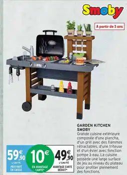 Intermarché SMOBY Garden kitchen offre