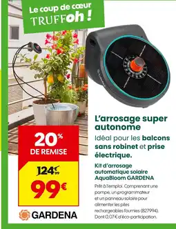 Truffaut GARDENA Kit d’arrosage automatique solaire AquaBloom offre