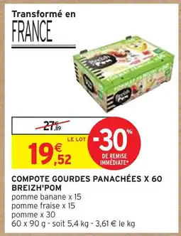 Intermarché BREIZH'POM Compote gourdes panachées x 60 offre