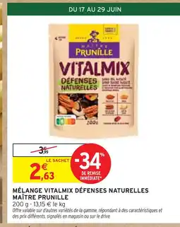 Intermarché Maître Prunille Mélange Vitalmix Défenses Naturelles offre