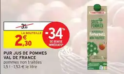 Intermarché Val de france Pur jus de pommes offre