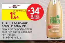 Intermarché Sous le pommier Pur jus de pomme sous le pommier offre