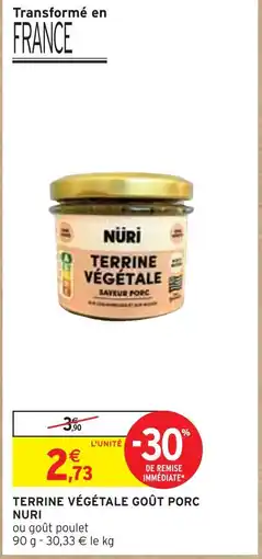 Intermarché Nuri Terrine végétale goût porc offre