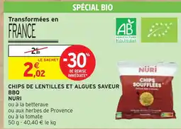 Intermarché Nuri Chips de lentilles et algues saveur BBQ offre