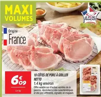 Netto Netto - 10 côtes de porc à griller offre