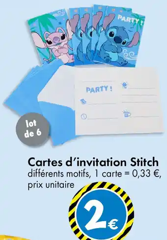 TEDi Cartes d'invitation stitch offre