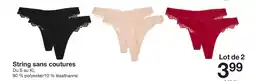 Zeeman String sans coutures offre