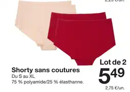 Zeeman Shorty sans coutures offre
