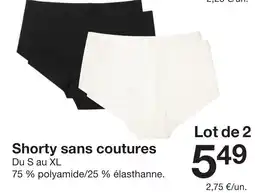 Zeeman Shorty sans coutures offre