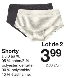 Zeeman Shorty offre