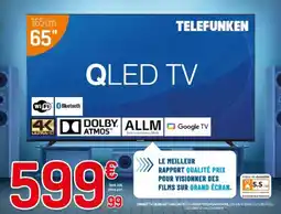 BUT TELEFUNKEN Smart tv qled 65" (165 cm tfk24qauhd6sb offre