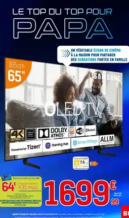 BUT SAMSUNG Smart tv oled 65" (165 cm) tq65590datxxc offre