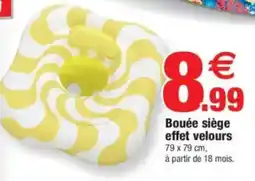 Bazarland Bouée siège effet velours 79 x 79 cm, offre