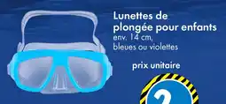 Lunettes de plongée pour enfants