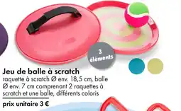 Jeu de balle à scratch