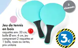 TEDi Jeu de tennis en bois offre
