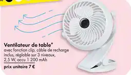 TEDi Ventilateur de table offre