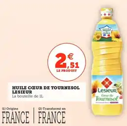 Utile Huile cœur de tournesol lesieur offre