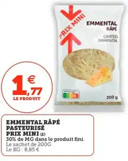 Utile Emmental râpé pasteurisé prix mini offre