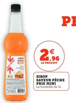 Utile Sirop saveur pêche prix mini offre