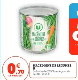 Utile Macédoine de legumes u offre