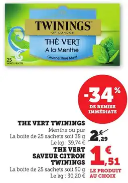 Maximarché The vert twinings offre