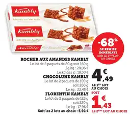 Maximarché Rocher aux amandes kambly offre