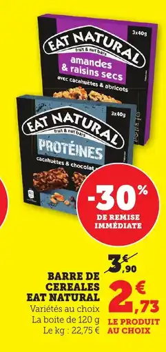Maximarché Barre de cereales eat natural offre